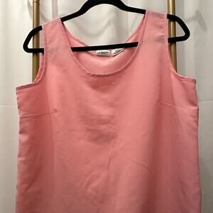 Liz Baker Pink Sleeveless Blouse – Size 12 Petite, Classic & Feminine